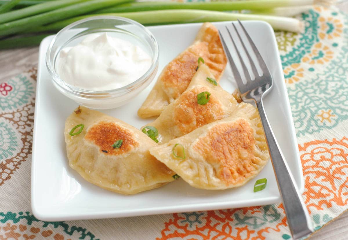 homemade pierogies on a plate 