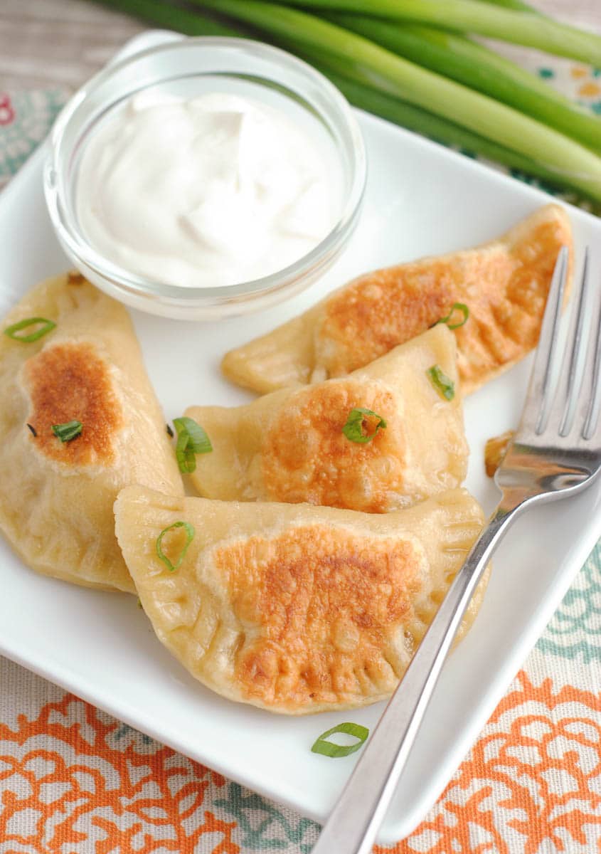 homemade pierogies on a plate