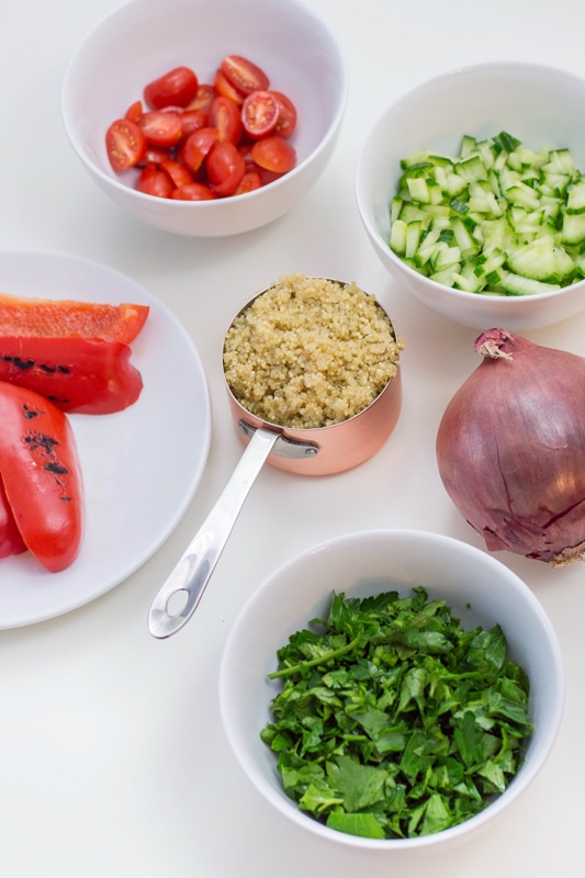 Quinoa Tabbouleh Salad {gluten free, dairy free}