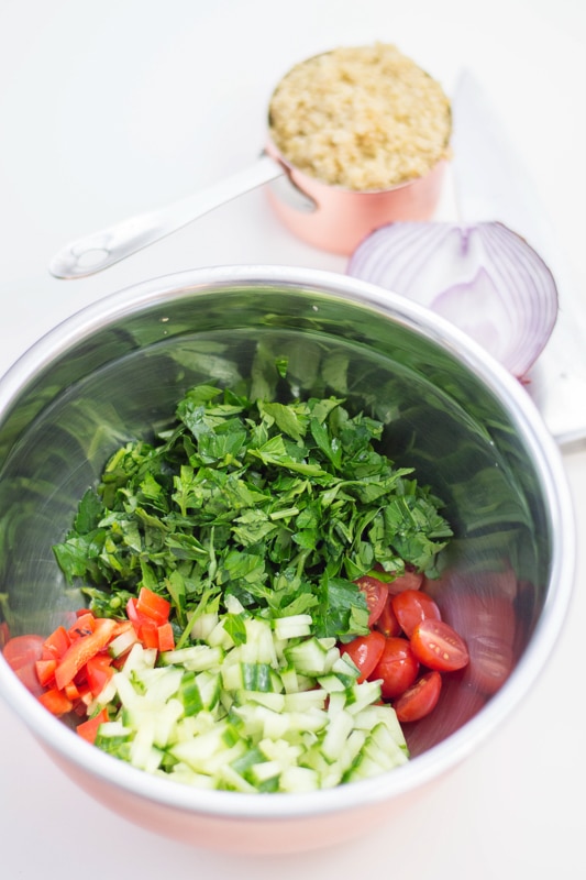 Quinoa Tabbouleh Salad {gluten free, dairy free}