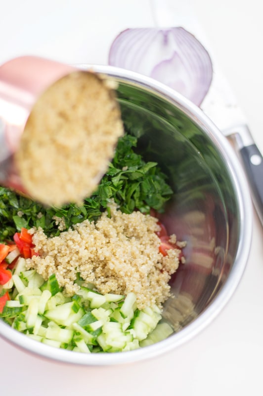 Quinoa Tabbouleh Salad {gluten free, dairy free}