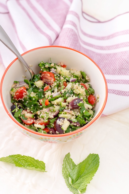 Quinoa Tabbouleh Salad {gluten free, dairy free}