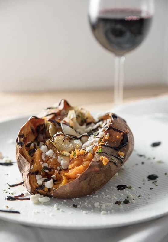 roasted yams with red wine