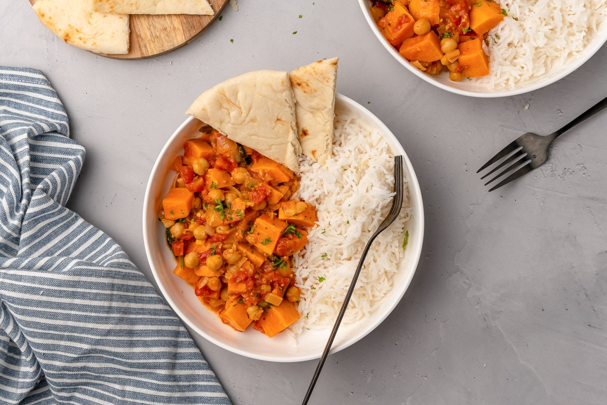 sweet potato chickpea curry