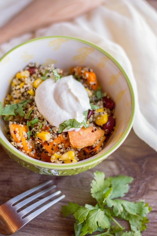 sweet potato quinoa bowl