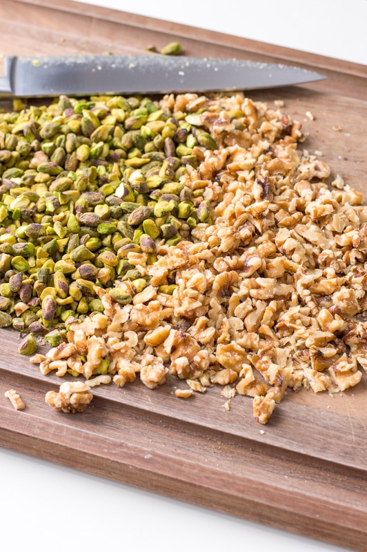 Vegan Baklava with Walnuts, Pistachios, + Almonds - Champagne Tastes®