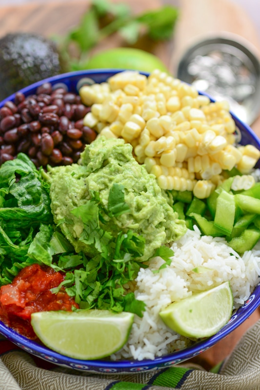 Vegetarian Baby Burrito Bowls