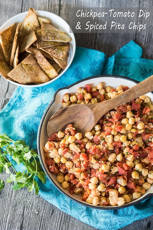 vegan chickpea tomato dip recipe, sponsored