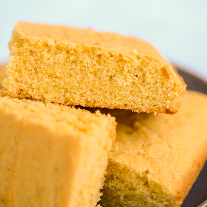 vegan cornbread being served