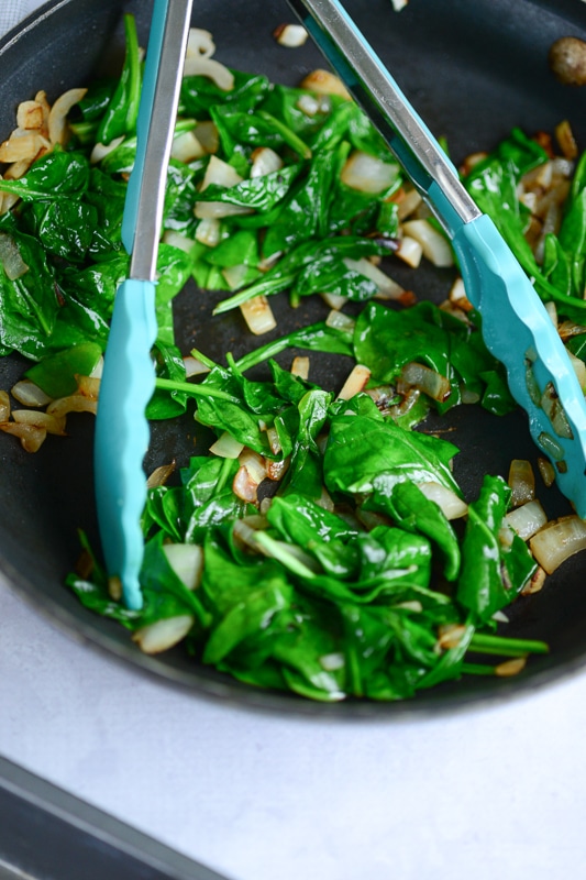 spinach filling for vegan lasagna