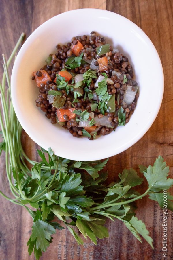 easy vegan lentil salad