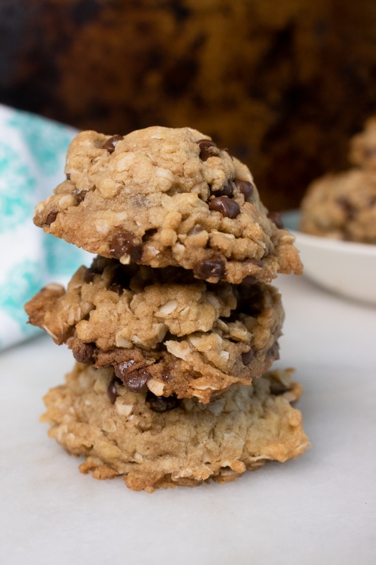 Chocolate Chip Vegan Oatmeal Cookies Gluten Free Dairy Free