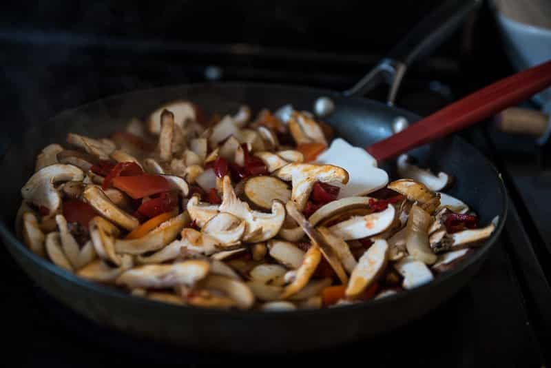 veggies cooking