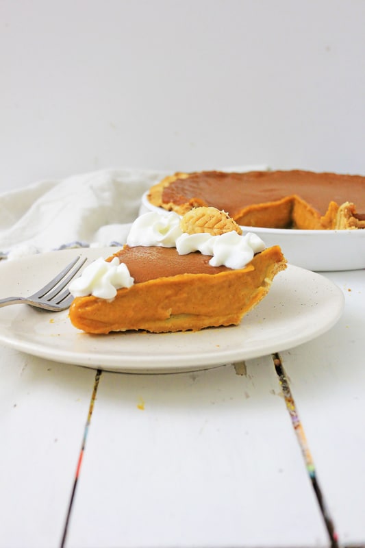 best vegan pumpkin pie being served