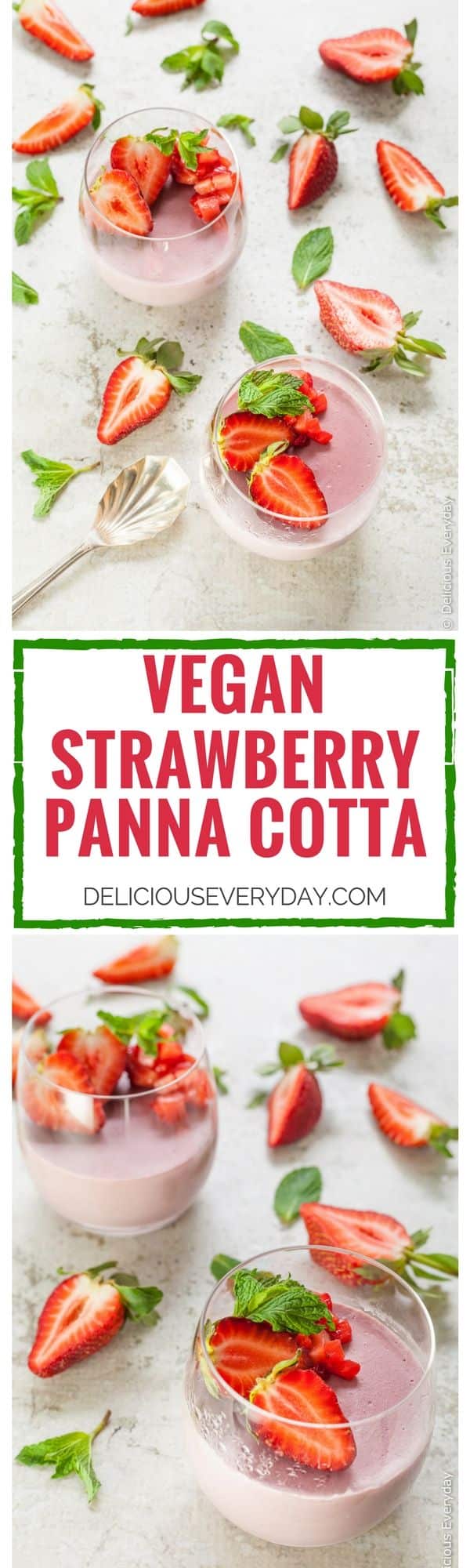 This delicious strawberry vegan panna cotta is quick and easy to make. If you love panna cotta but no longer eat dairy you’ll love this easy recipe. 