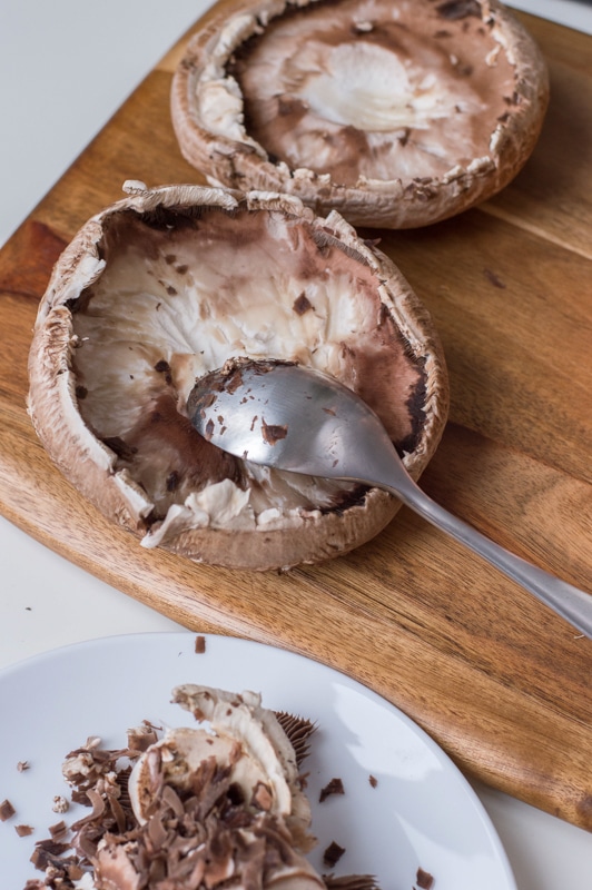 Greek-Style Vegan Stuffed Mushrooms {dairy free}