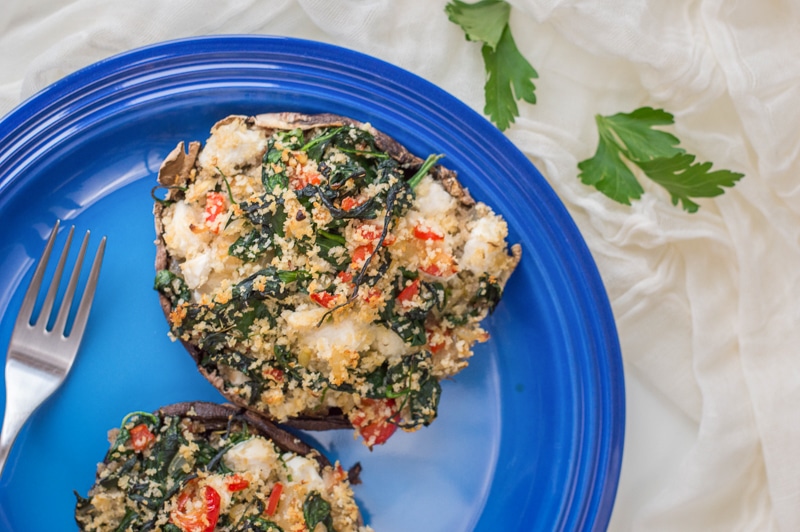 Vegan Stuffed Mushrooms {dairy free}