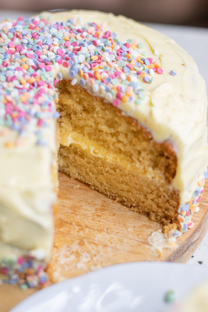 Vegan Vanilla Birthday Cake - Make It Dairy Free