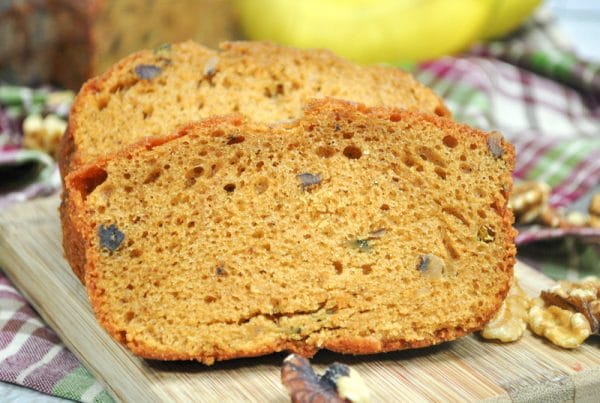 vegan zucchini bread being served