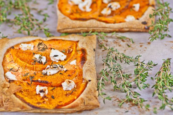  Spiced Pumpkin and Feta Tarts.