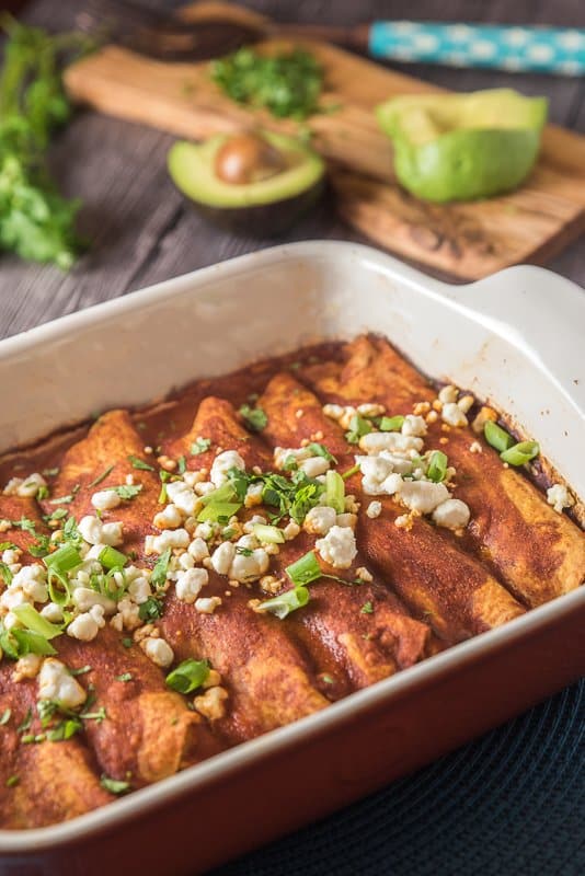 gluten-free veggie enchiladas