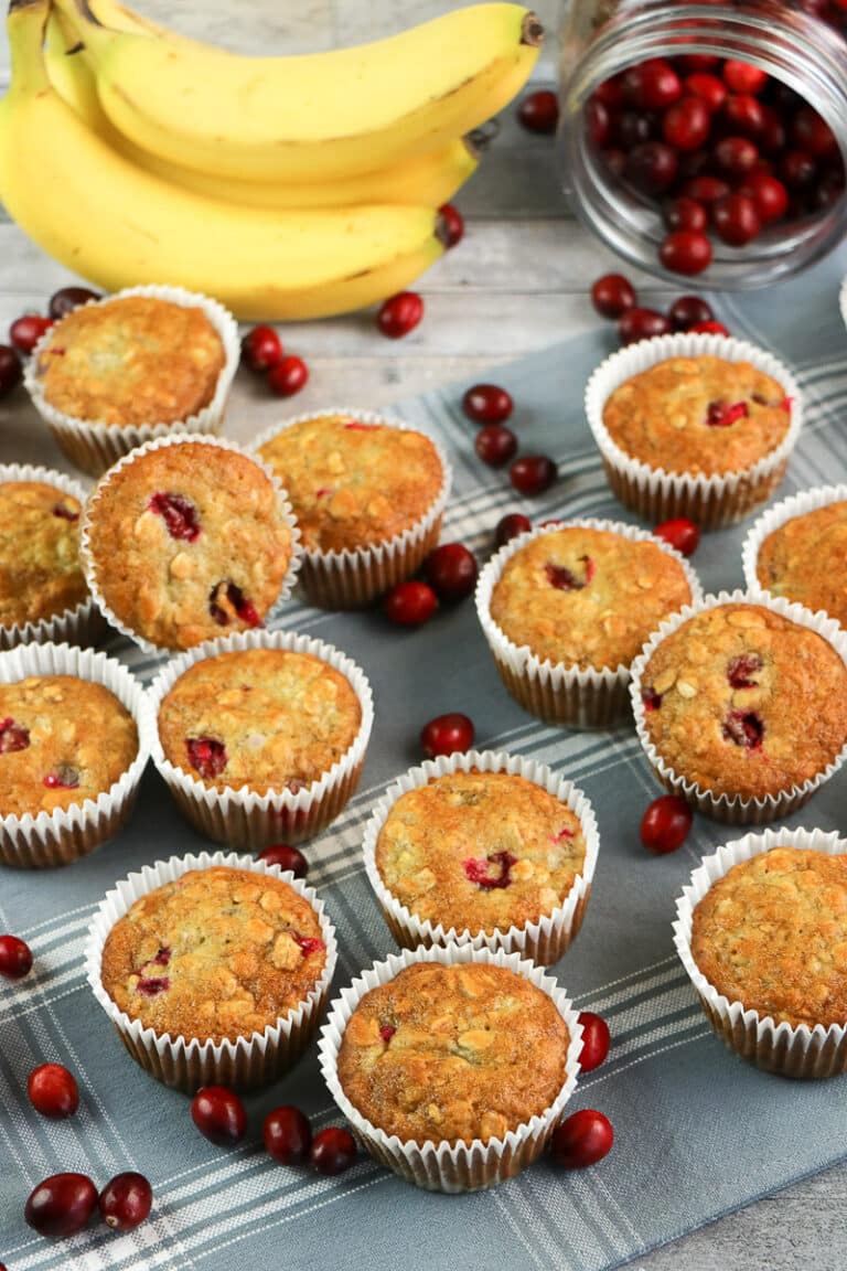 Banana Cranberry Muffins Oh My Veggies