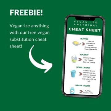 vegan substitution cheat sheet