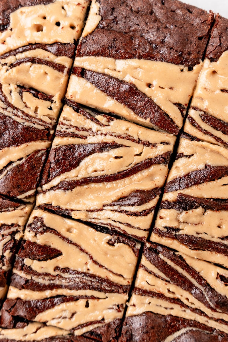 tahini swirl brownies