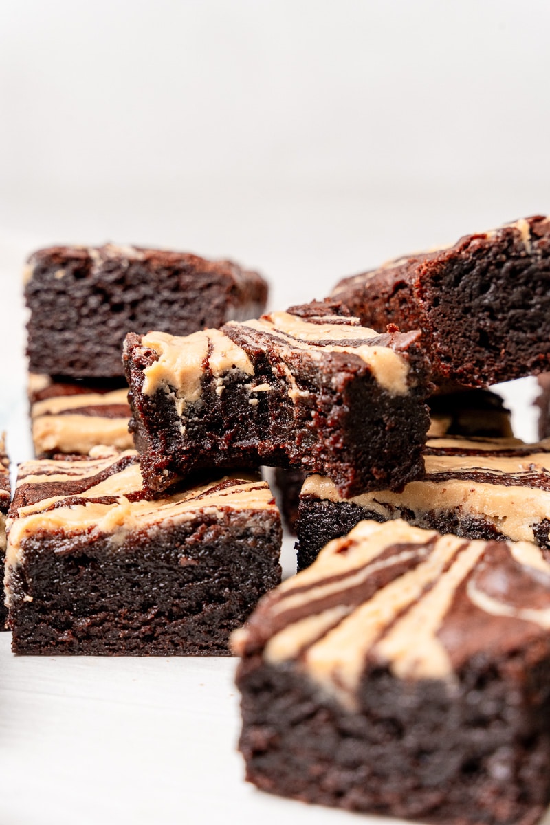 tahini swirl brownies