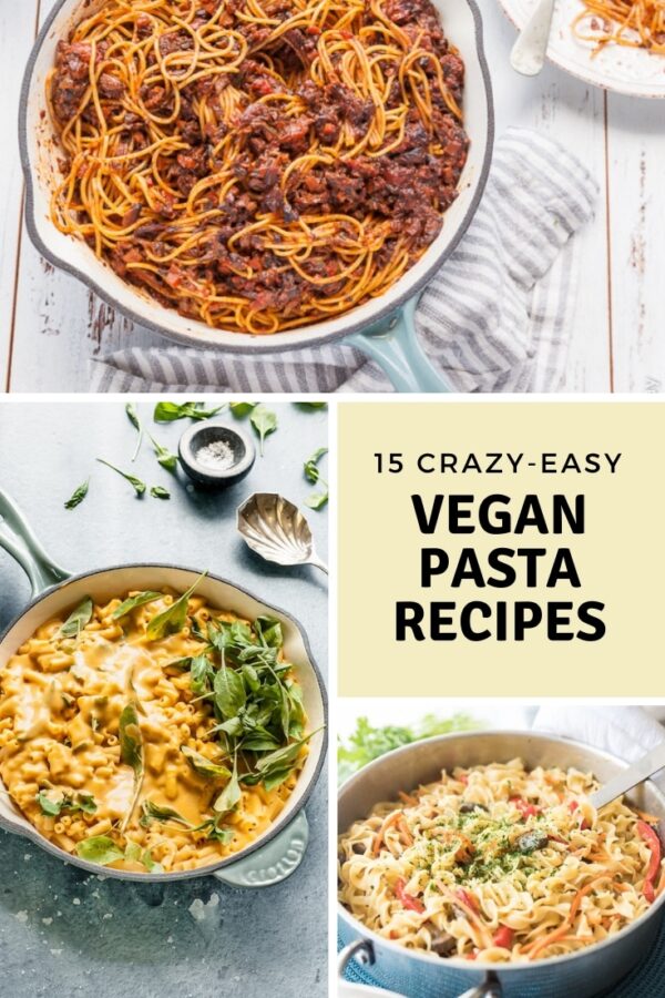 pasta recipes vegan collage