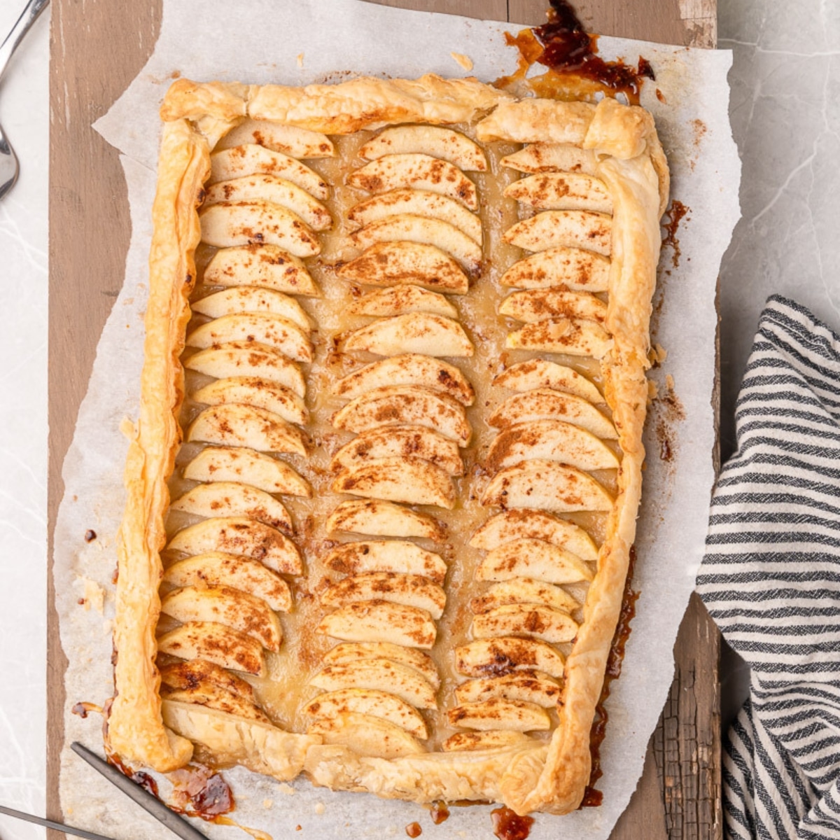 Puff Pastry Apple Tart - A Beautiful Plate