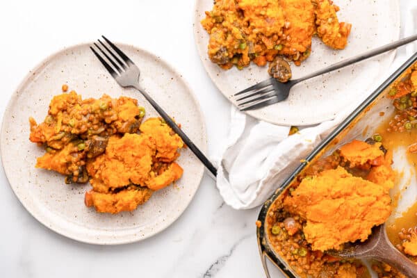 Vegan Sweet Potato Shepherd's Pie - Oh My Veggies