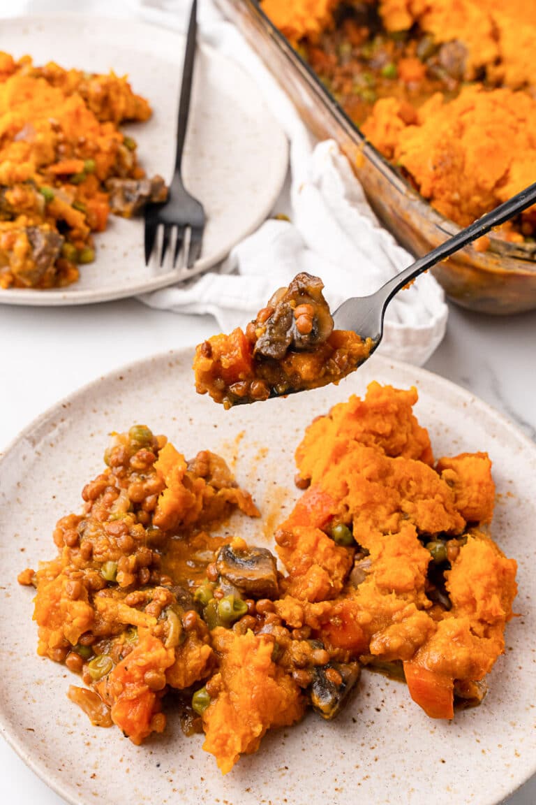 Vegan Sweet Potato Shepherd's Pie - Oh My Veggies