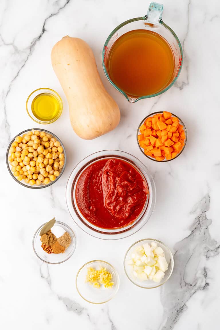 Moroccan Butternut Squash Stew with Chickpeas - Oh My Veggies