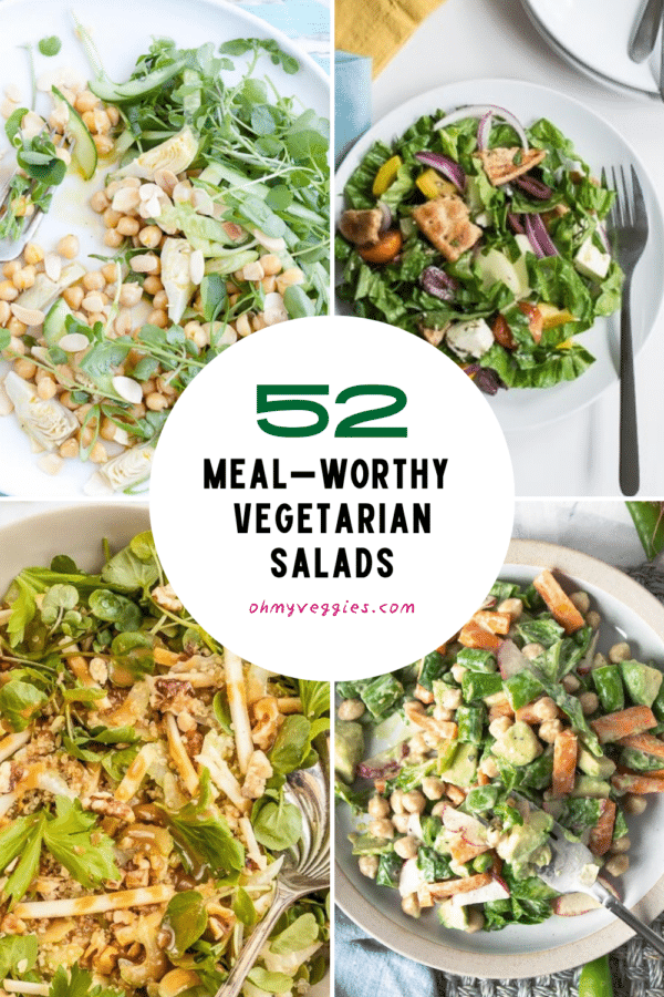 50+ Meal-Worthy Vegetarian Salads Pinterest Pin 1