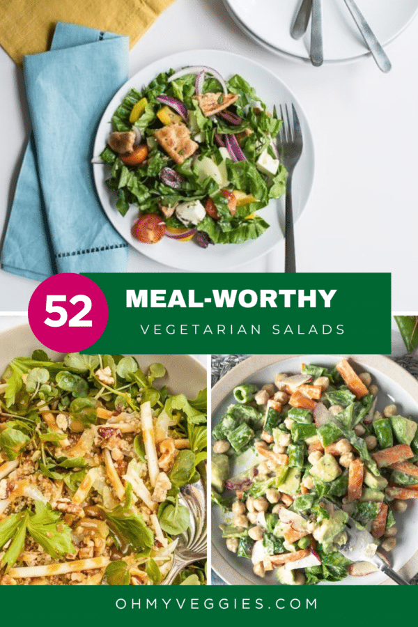 50+ Meal-Worthy Vegetarian Salads Pinterest Pin 2