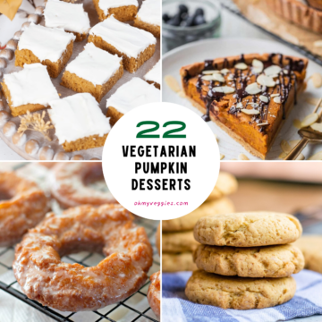 22 vegetarian pumpkin desserts: pumpkin bars, vegan pumpkin pie, pumpkin donuts and pumpkin cookies