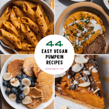 44 easy vegan pumpkin recipes: pumpkin pasta, pumpkin soup, pumpkin pancakes and vegan pumpkin pie
