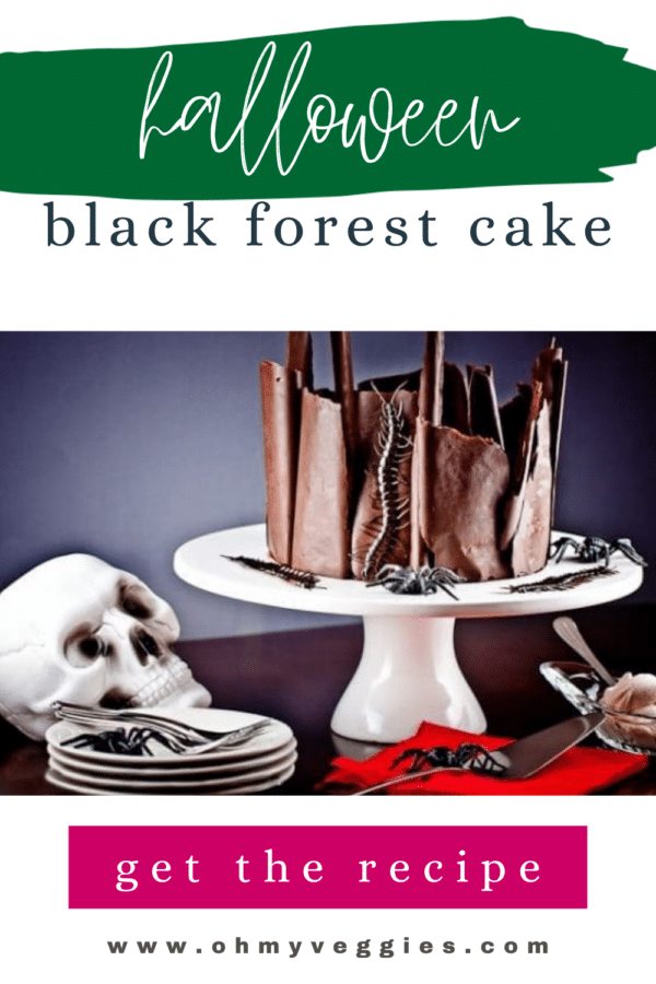 Halloween Black Forest Cake Pinterest graphic