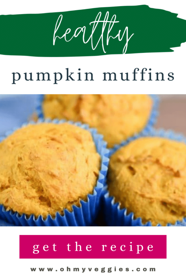 Healthy pumpkin muffins Pinterest pin - vegan, gluten-free, made with applesauce