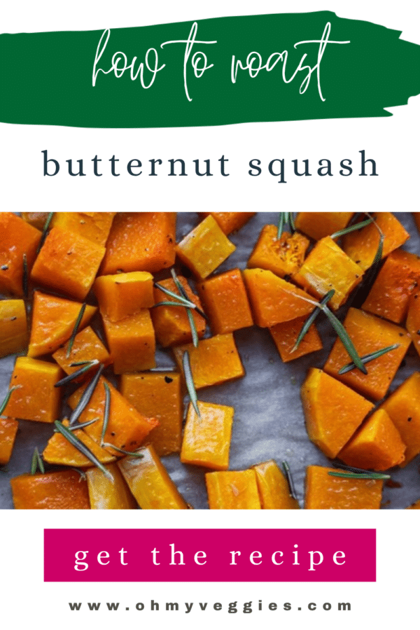 How to roast butternut squash - roasted butternut squash cubes with rosemary