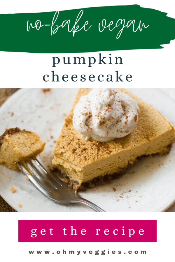 No-bake vegan pumpkin cheesecake Pinterest graphic