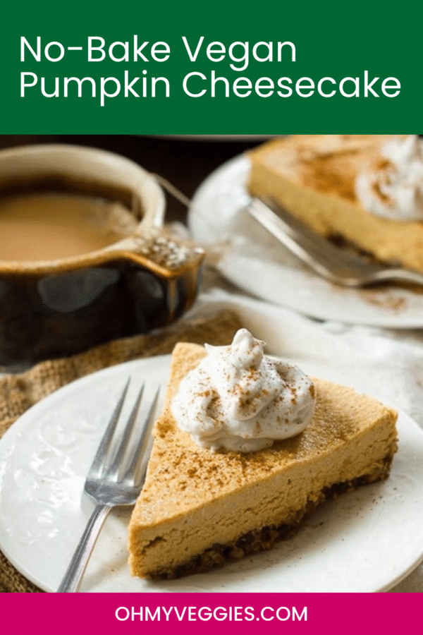 No-Bake Vegan Pumpkin Cheesecake Pinterest pin