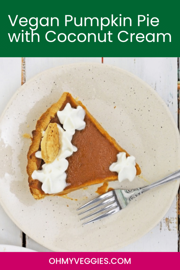 Vegan Pumpkin Pie with Coconut Cream Pinterest pin